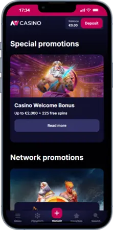 Aktivace uvítacího bonusu NV Casino app